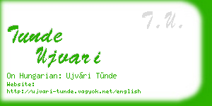 tunde ujvari business card